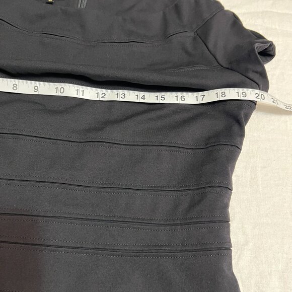 Escada Black Sheath Dress 40/M Cap Sleeve Cocktail Career Party Classic Stretch - Picture 9 of 13